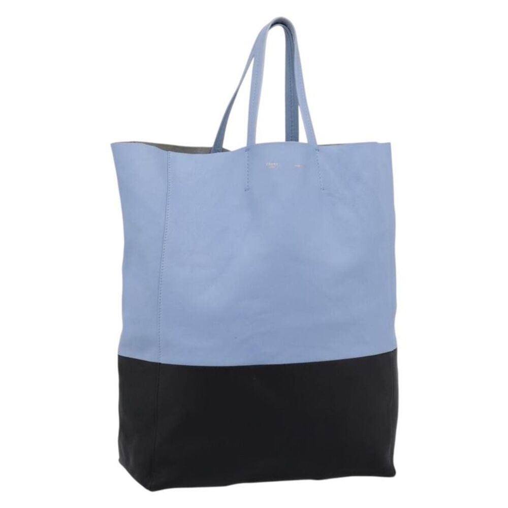 Celine Vertical Bi-Cabas Leather Blue Leather Tote Bag Bag